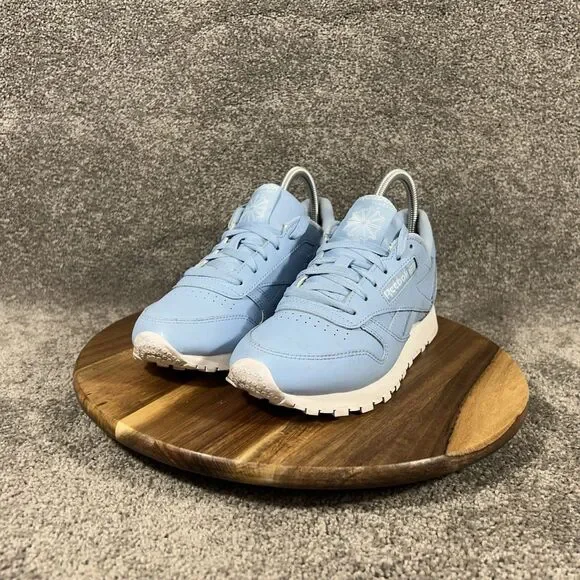 Reebok Classic EF3036  Women’s Size 7.5 Fluid Blue Leather Athletic Shoes Used - Picture 5 of 12